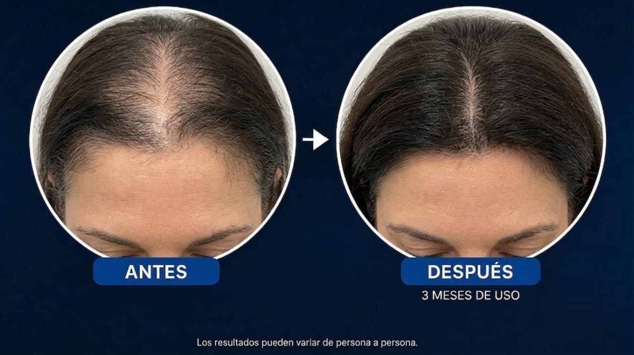 Antes y después tras 3 meses de tratamiento — caso 1