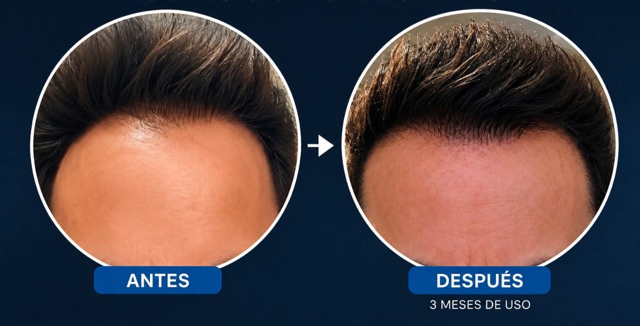 Antes y después tras 3 meses de tratamiento — caso 2