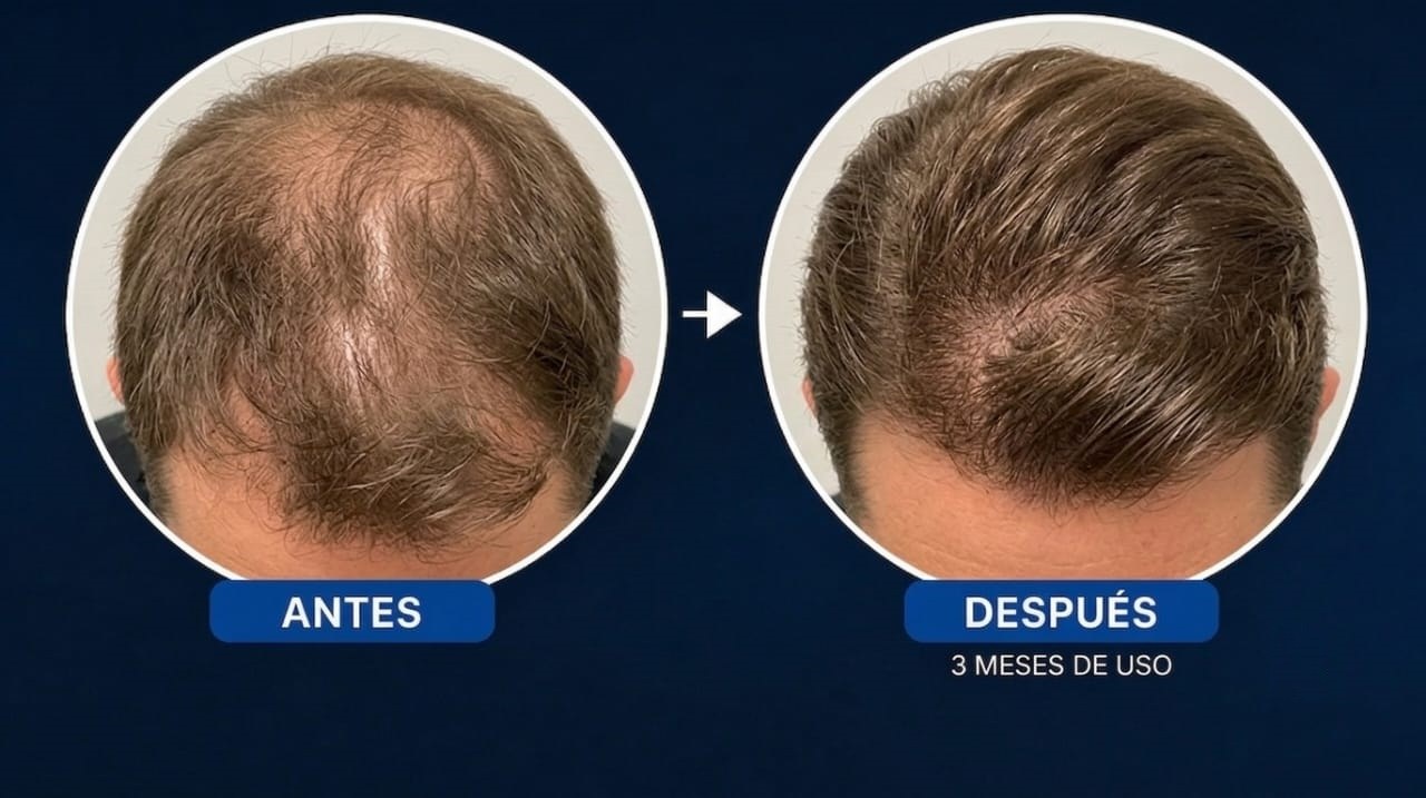 Antes y después tras 3 meses de tratamiento — caso 4