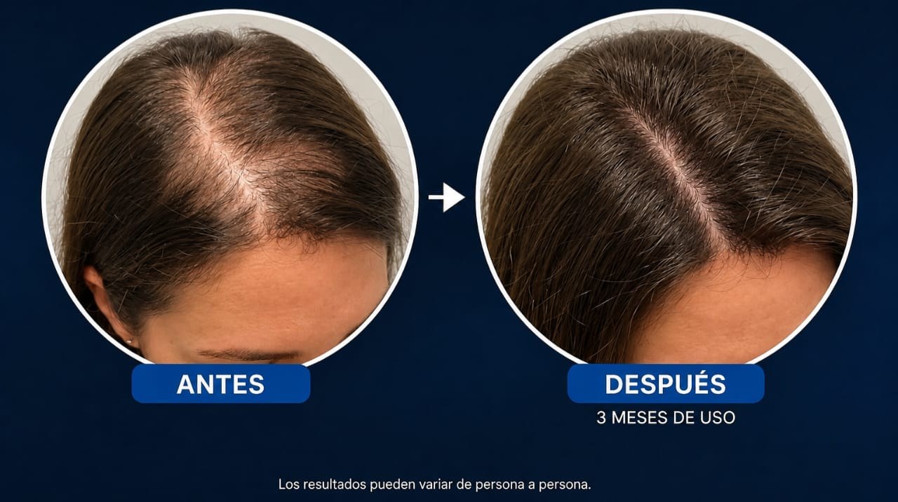 Antes y después tras 3 meses de tratamiento — caso 5